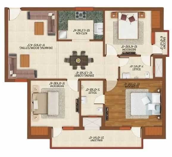 Penthouse floor plan
